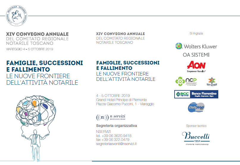 Viareggio (Lucca) – Evento promosso dal Comitato Regionale Notarile Toscano “Famiglie, successioni e fallimento | LE NUOVE FRONTIERE DELL’ ATTIVITÀ NOTARILE”